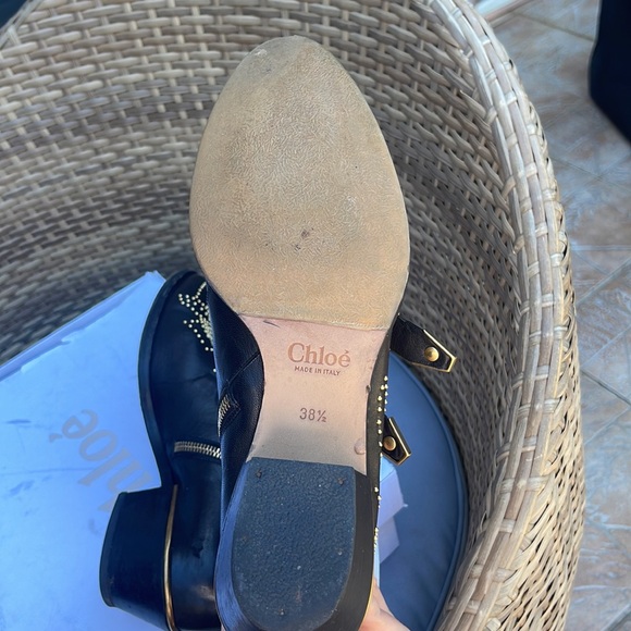 Chloe short boots in black gold - Picture 8 of 9